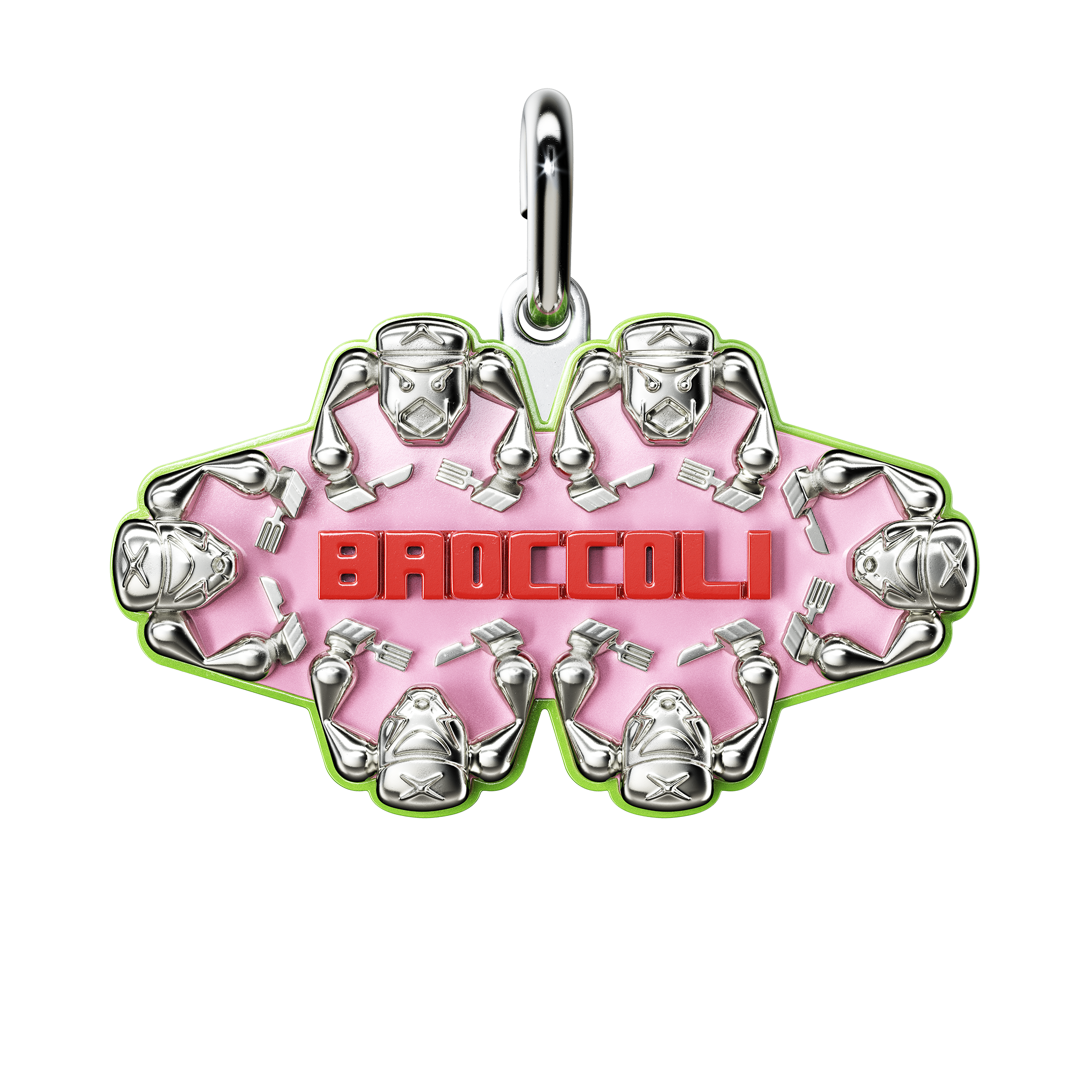 A detail of Broccoli Pendant in Retba Pink